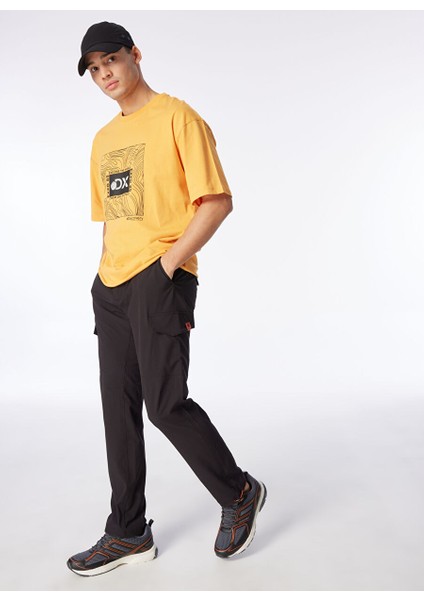 Turuncu Bisiklet Yaka Loose Fit Baskılı T-Shirt D4SM-TST3256 modelleri