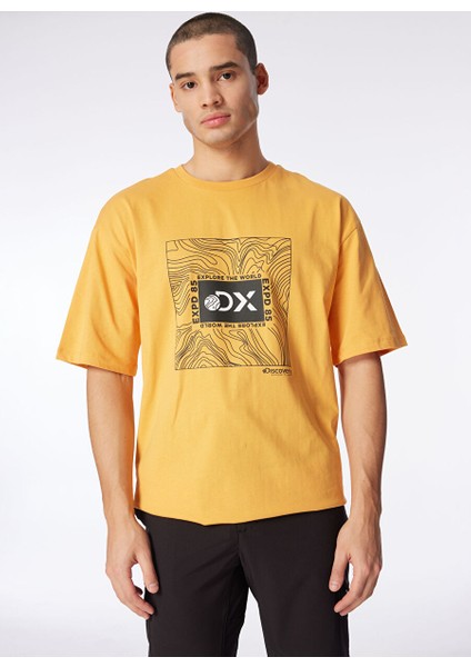 Turuncu Bisiklet Yaka Loose Fit Baskılı T-Shirt D4SM-TST3256 fırsatları
