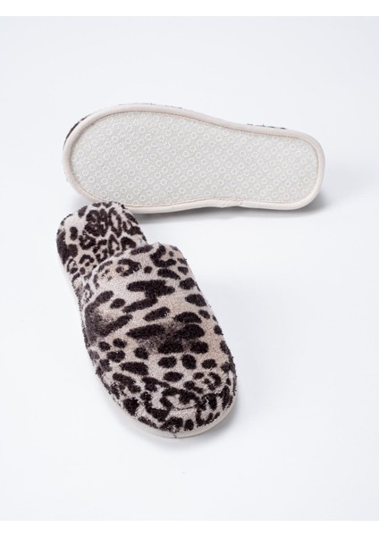 Leopar Desen Baskılı Havlu Terlik %100 Pamuk Unisex fiyatları