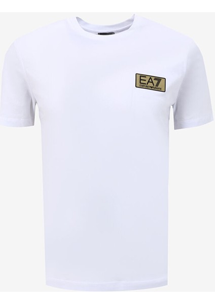 Bisiklet Yaka Beyaz Erkek T-Shirt 3DPT07PJM9Z