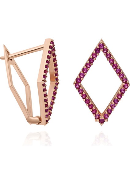 Twin Diamond Shaped Küpe