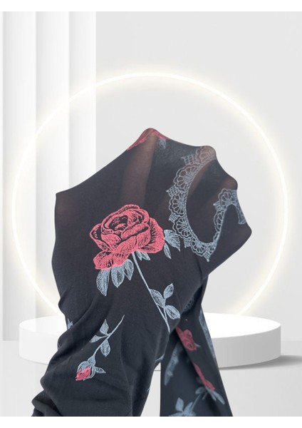 Grisi Alya Çiçek ve Dantel Desenli 40 Den Baskılı Vintage Külotlu Çorap (Made In Italy)