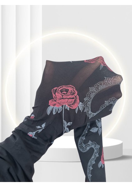 Grisi Alya Çiçek ve Dantel Desenli 40 Den Baskılı Vintage Külotlu Çorap (Made In Italy) fırsatları