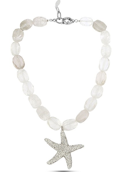 Royal Crystal White Sea Star Kolye