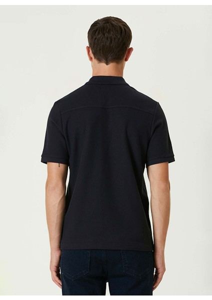 Lacivert Erkek Slim Fit Çizgili Polo T-Shirt 1091957 indirimleri