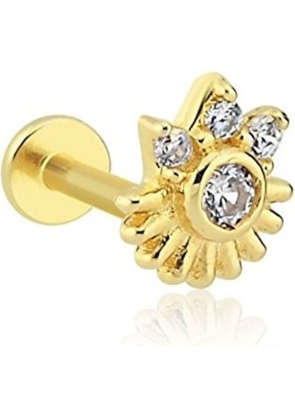 Kirpik 14 Ayar Altın Tragus Piercing