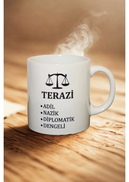 Terazi Burcu Temalı Burç Bardağı Kupa