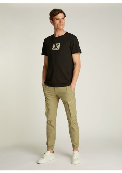 Siyah Erkek T-Shirt J30J327077BEH Small Ck Box Tee