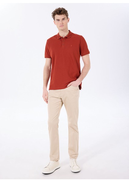Kiremit Erkek Polo Yaka Basic Polo T-Shirt Nobro K Cepsız fiyatları