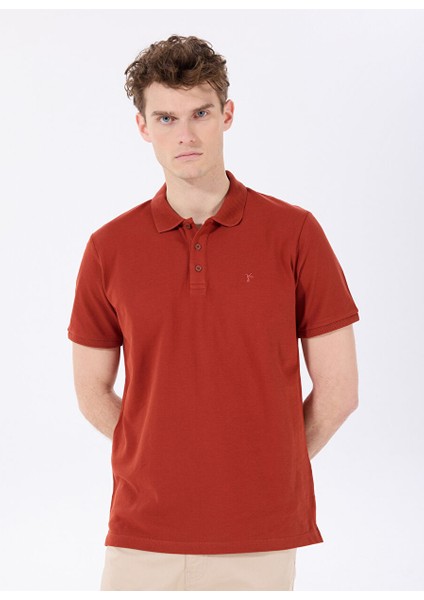 Kiremit Erkek Polo Yaka Basic Polo T-Shirt Nobro K Cepsız modelleri
