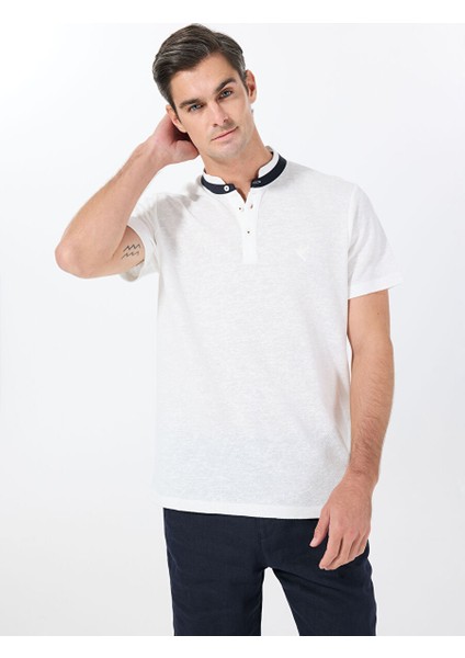 Beyaz Erkek Regular Fit T-Shirt FC5SM-TST 2115