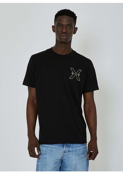 Bisiklet Yaka Siyah Erkek T-Shirt UMP24031TS modelleri