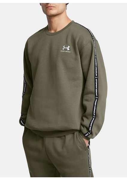 Haki Erkek Yuvarlak Normal Düz Sweatshirt 1389357-390 Ua Icon Fleece Crew Tap