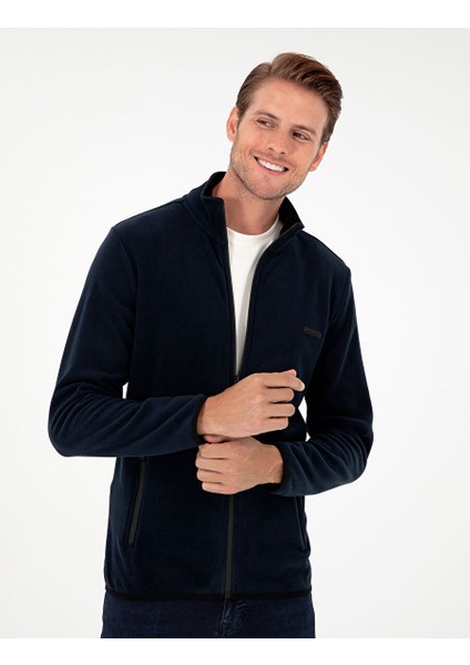 Lacivert Regular Fit Polar Hırka