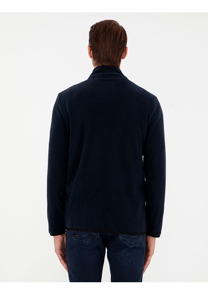 Lacivert Regular Fit Polar Hırka