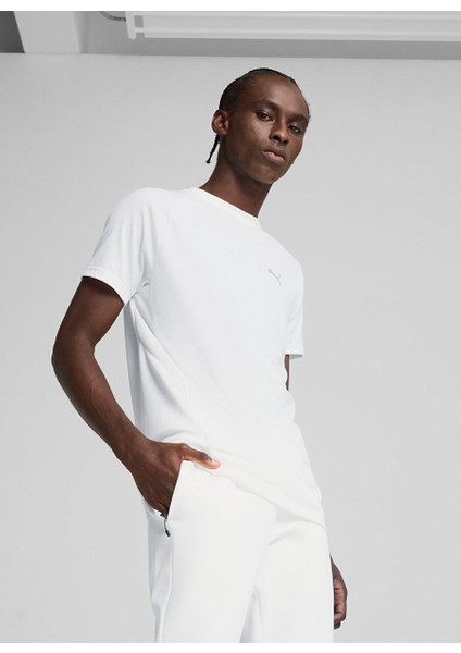 68461102 Evostrıpe Tee Beyaz Regular Fit Düz Erkek T-Shirt