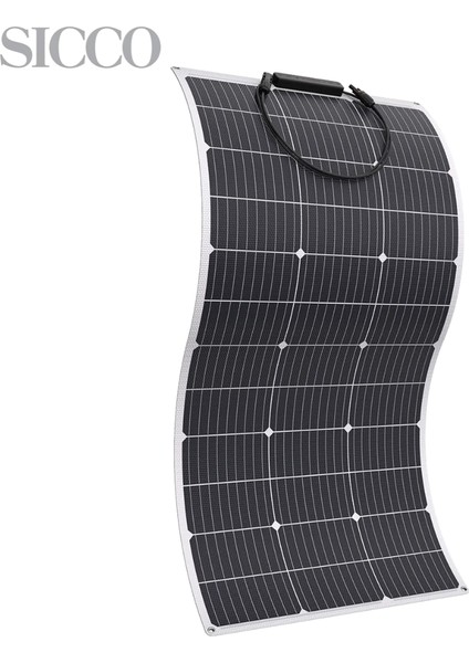 Sicco - Antfea 100W Ultra Hafif Esnek Monokristal Güneş Paneli - Karavan, Tekne ve Kamp Için Ideal