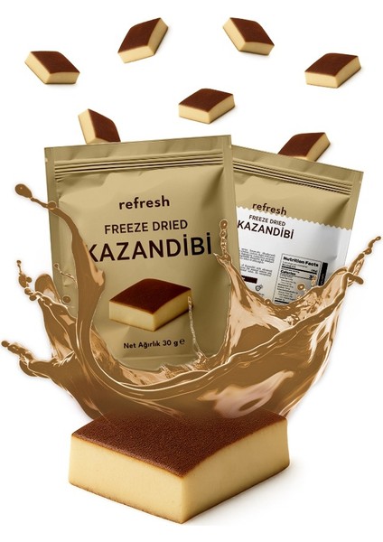 Freeze Dry Kazandibi Tatlısı - Dondurularak Kurutulmuş Tatlı- 30GR