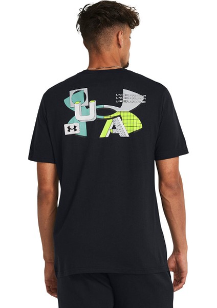 Siyah Erkek Bisiklet Yaka Bol Kesim T-Shirt 1382828-001 Ua Color Block Logo Lc fiyatları