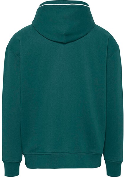 Yeşil Erkek Kapüşon Relaxed Baskılı Sweatshirt DM0DM19760CWG Rlx Varsıty Pıppıng