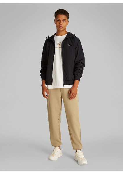 Siyah Erkek Kapüşon Standart Ceket J30J327254BEH Nylon Hooded Wndbreak