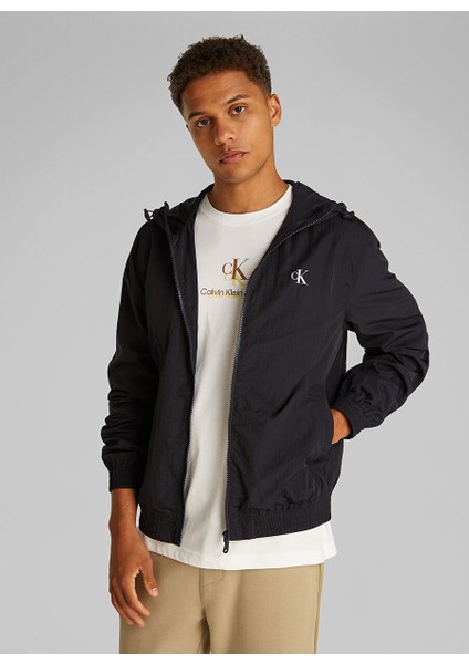 Siyah Erkek Kapüşon Standart Ceket J30J327254BEH Nylon Hooded Wndbreak fiyatları