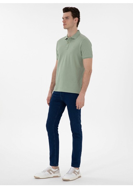 Yeşil Erkek Slim Fit Polo T-Shirt Sunny fırsatları