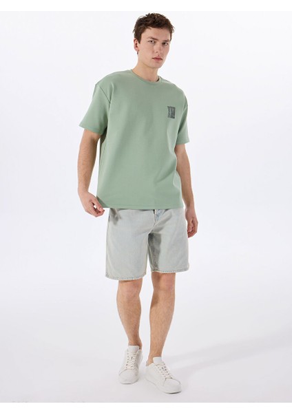 Gmg Fırenze Mavi Erkek Oversize T-Shirt GU25MSS03017