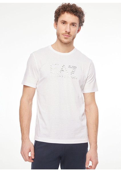 Bisiklet Yaka Beyaz Erkek T-Shirt 6RPT37PJ3BZ1100 modelleri