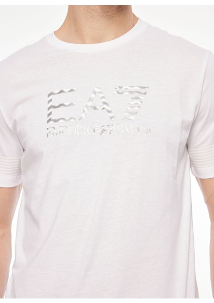 Bisiklet Yaka Beyaz Erkek T-Shirt 6RPT37PJ3BZ1100 fırsatları