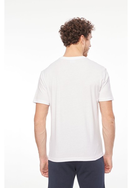 Bisiklet Yaka Beyaz Erkek T-Shirt 6RPT37PJ3BZ1100 indirimleri