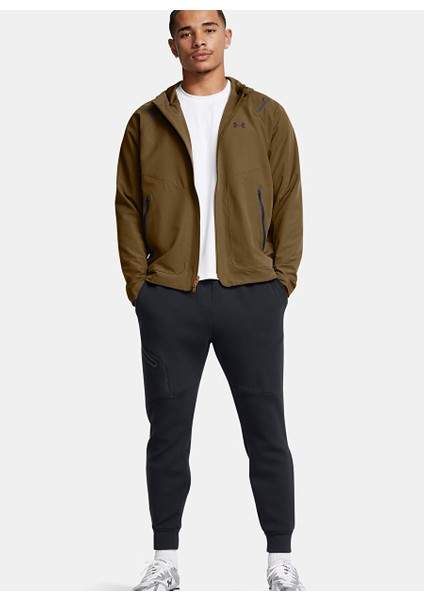 1389354-498 Ua Unstoppable Jacket L Kiremit Fermuarlı Yaka Normal Kalıp Erkek Zip Ceket