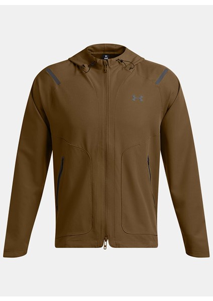 1389354-498 Ua Unstoppable Jacket L Kiremit Fermuarlı Yaka Normal Kalıp Erkek Zip Ceket