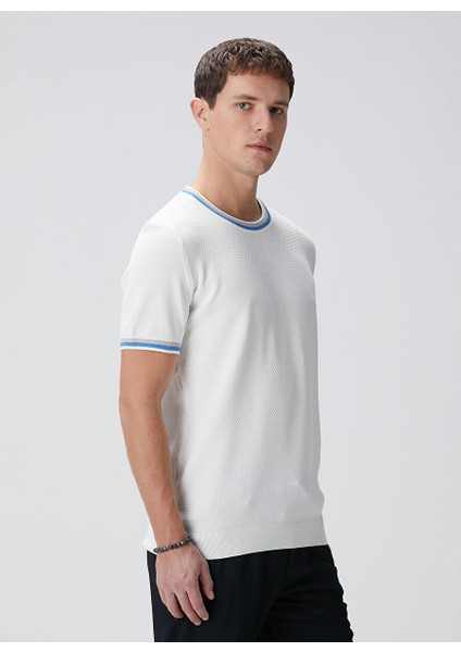 Ekru Erkek Bisiklet Slim Fit Kazak 1093989