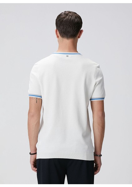 Ekru Erkek Bisiklet Slim Fit Kazak 1093989