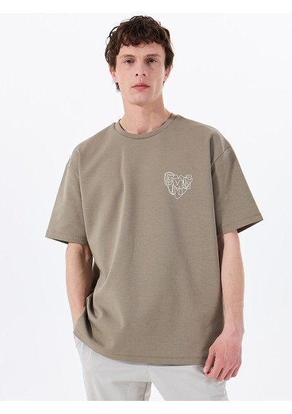 Gmg Fırenze Haki Erkek Oversize T-Shirt GU25MSS03019
