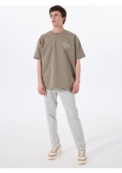 Gmg Fırenze Haki Erkek Oversize T-Shirt GU25MSS03019
