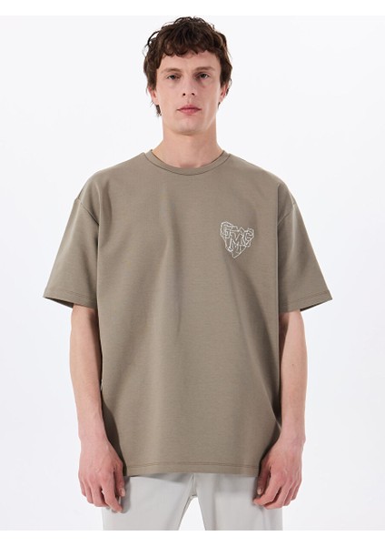Gmg Fırenze Haki Erkek Oversize T-Shirt GU25MSS03019