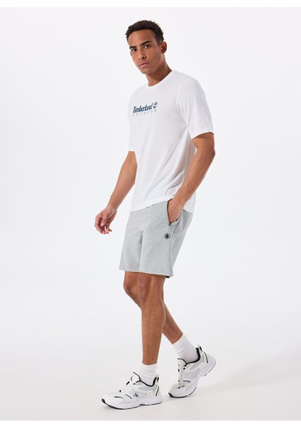 Uv-Protectıon Logo Short Sleeve Tee Beyaz Bisiklet Yaka Regular Fit Baskılı Erkek T-Shirt fiyatları