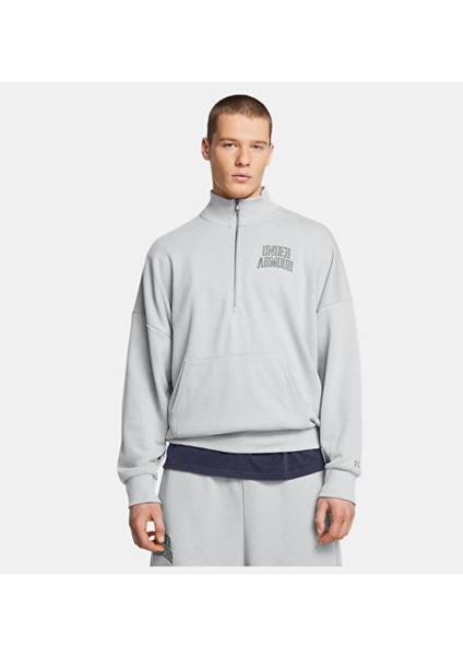 Erkek Ua Icon Heavyweight Terry Oversized 1/2 Fermuarlı Sweatshirt 1386550-011