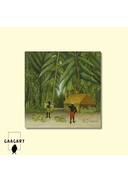 Kare Kanvas Tablo Ünlü Eserler Henri Rousseau-Banana Harvest (1907–10) modelleri