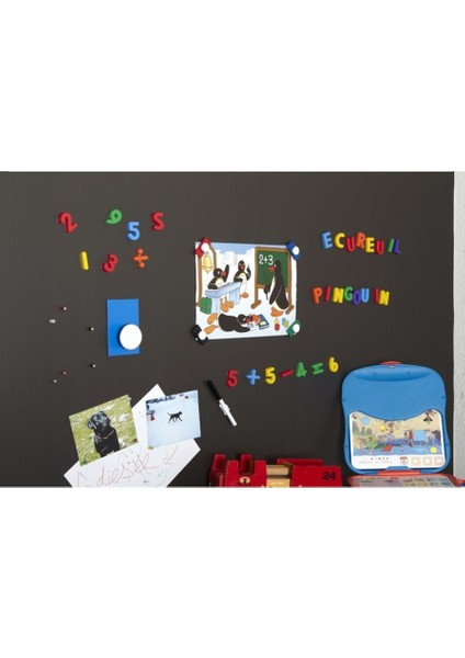 Yapışkanlı Manyetik Duvar Panosu Mıknatıs Tutan Pano 35X50 cm Siyah indirimleri