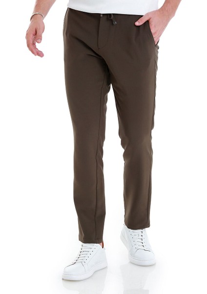 Haki Dinamik Fit Düz Yandan Cepli Jogger Pantolon modelleri