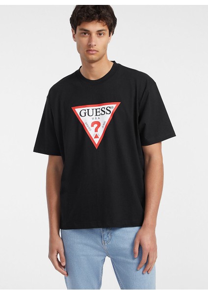Siyah Erkek T-Shirt M4YI45K8FQ4JBLK Gj Ss Cn Os Iconıc