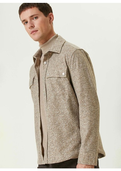 Bej Erkek Gömlek Slim Fit Düz Gömlek 1092014 fiyatları