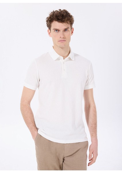 Jakarlı Beyaz Erkek Polo T-Shirt F4SM-TST 0939 modelleri