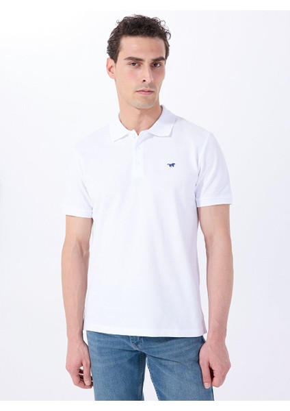 Beyaz Erkek Relaxed Baskılı Polo T-Shirt M5SM-TST1335 modelleri
