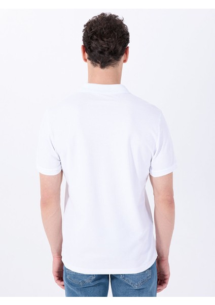 Beyaz Erkek Relaxed Baskılı Polo T-Shirt M5SM-TST1335 indirimleri