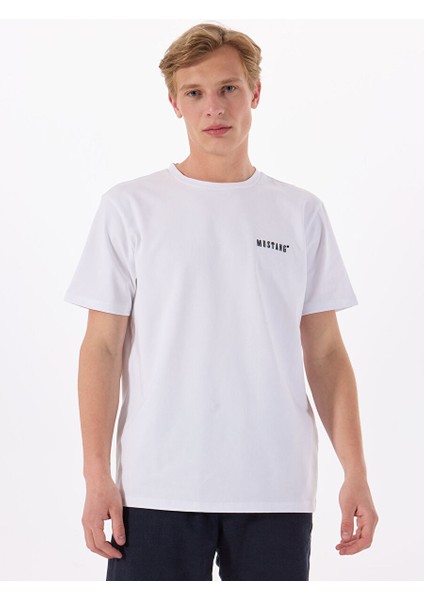 Beyaz Erkek Relaxed Baskılı T-Shirt M5SM-TST1295 modelleri
