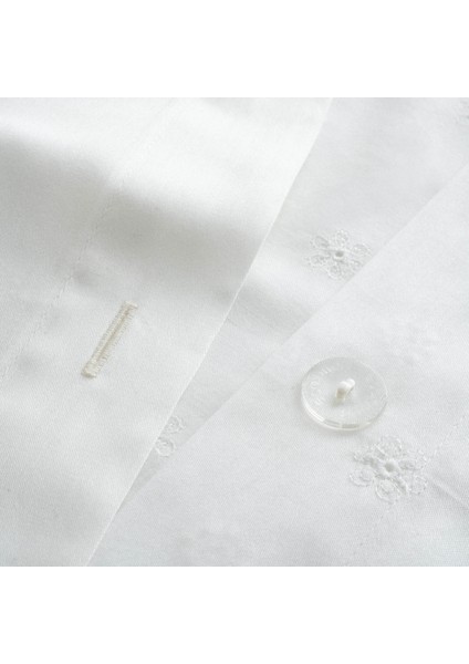 Ahter Battal Boy Nevresim Takımı Organik Pamuk Saten Brodeli Krem 240X220 cm modelleri